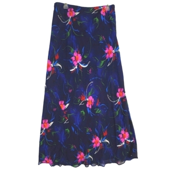 FRANCESCA Rose Maxi Skirt Mix Print Panels Boho Festival Size L - EUC! - Picture 2 of 15